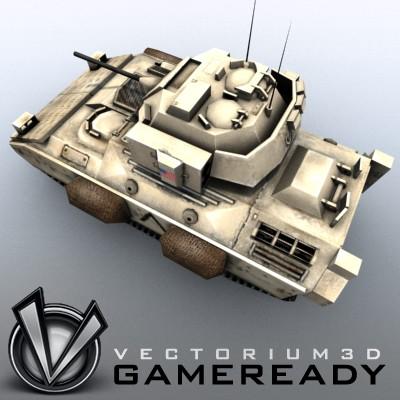 3D Model of Low poly Bradley M2A2 - 3D Render 2